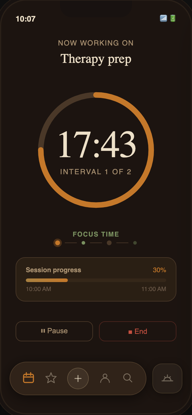 Pomodoro session