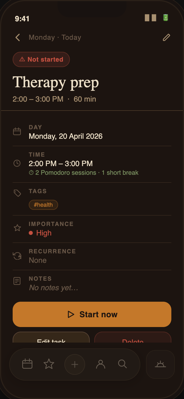 Task details