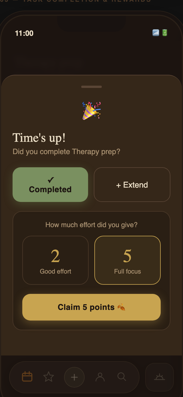 Task completion